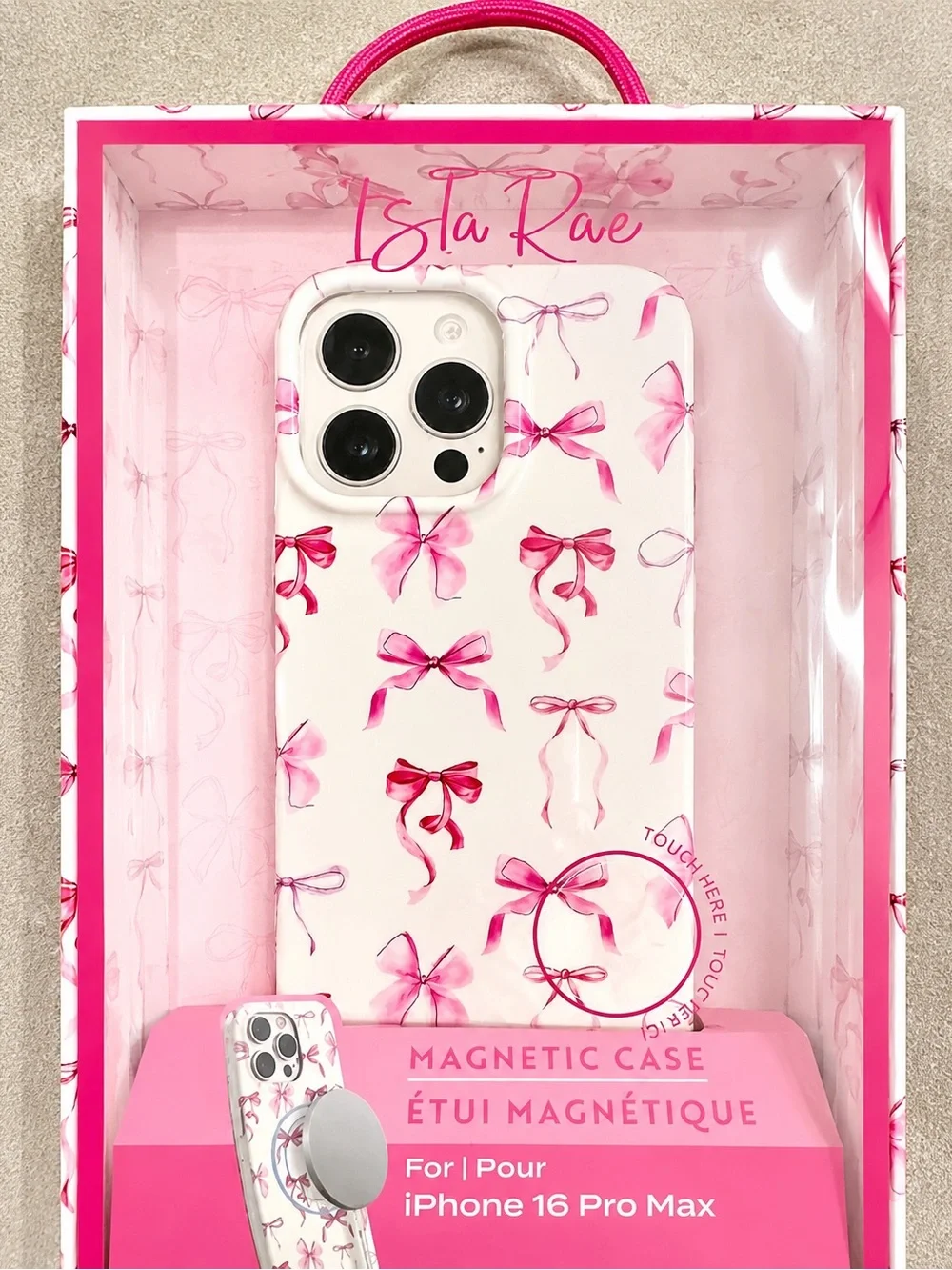 Pink Bow iPhone 16 Pro Max Phone Case - Isla Rae Btand New In Box